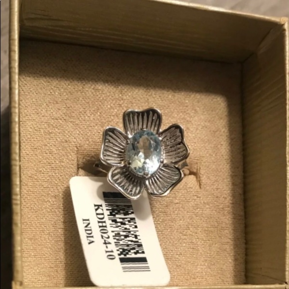 2.3 CT Sterling Silver Topaz ring